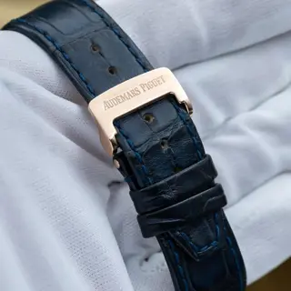 Audemars Piguet Royal Oak Chronograph Rose Gold 41mm AP 26331OR Blue Dial Full Set