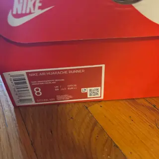 Nike Air Huarache Runner, size 8, lightly used, $60 each black and grey