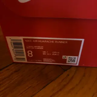 Nike Air Huarache Runner, size 8, lightly used, $60 each black and grey