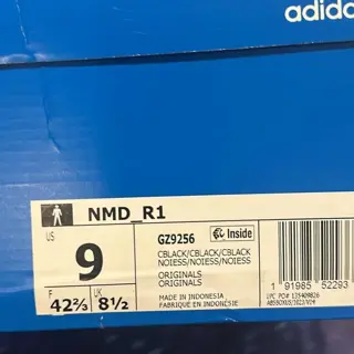ADIDAS NMD_R1 size 9 Core Black NEW [$70]
