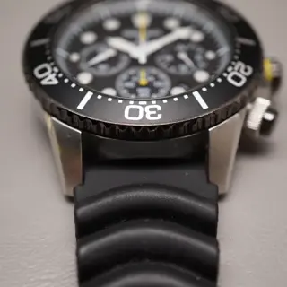 Seiko Prospex SSC021P1 V175 Black Yellow Divers 200M Solar Quartz Watch - $225