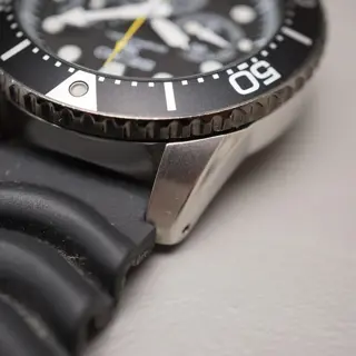 Seiko Prospex SSC021P1 V175 Black Yellow Divers 200M Solar Quartz Watch - $225