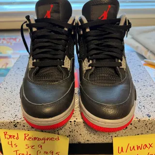 Jordan 4 Bred Reimagined SZ 9 for SZ 9.5