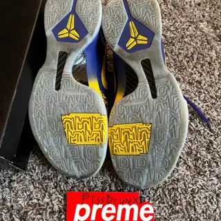 Worn Once Nike Kobe V 5 Rings Concord/Midwest Gold CD4991 400 $295 shipped and invoiced