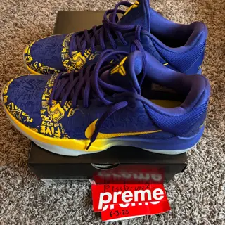 Worn Once Nike Kobe V 5 Rings Concord/Midwest Gold CD4991 400 $295 shipped and invoiced