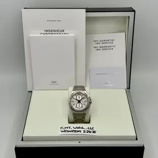 2014 IWC Ingenieur Chronograph Racer 45mm IW378510 Stainless Steel Silver Dial - $5,250