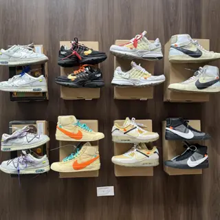 off-white Nike sneakers sizes 6.5, 8, 8.5, 9, 12 open to bundles